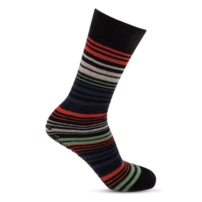 totes toasties Mens Original Slipper Socks (Twin Pack) Stripe Extra Image 4